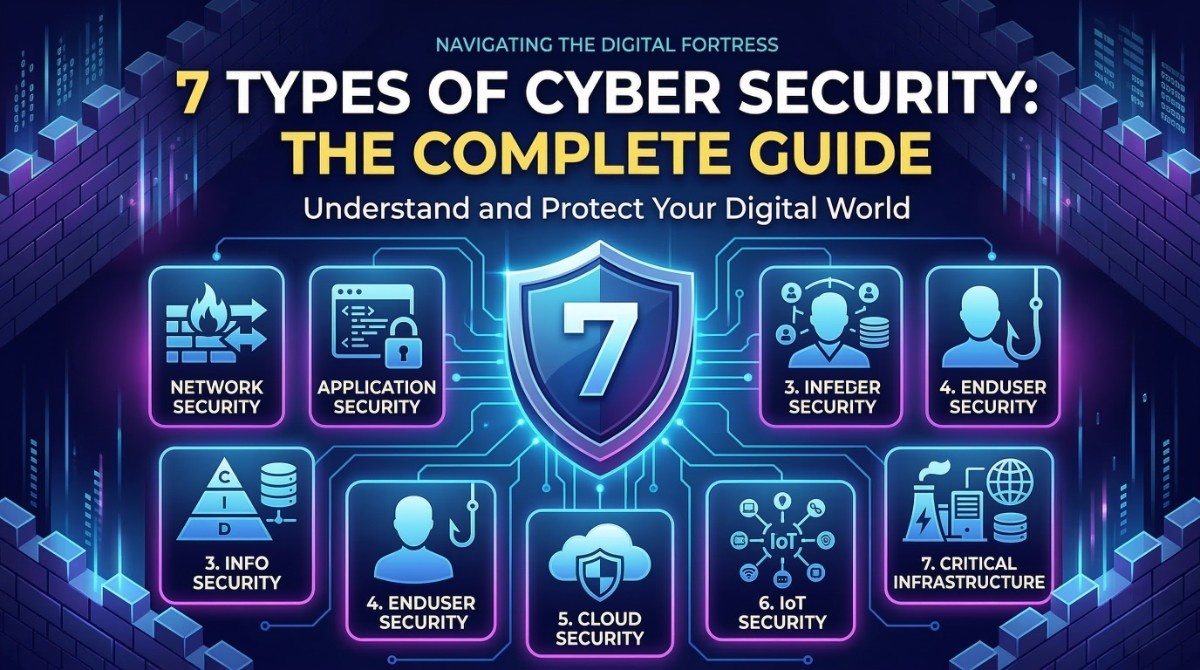 Die 7 Arten der Cybersicherheit: Ein umfassender Leitfaden für 2026